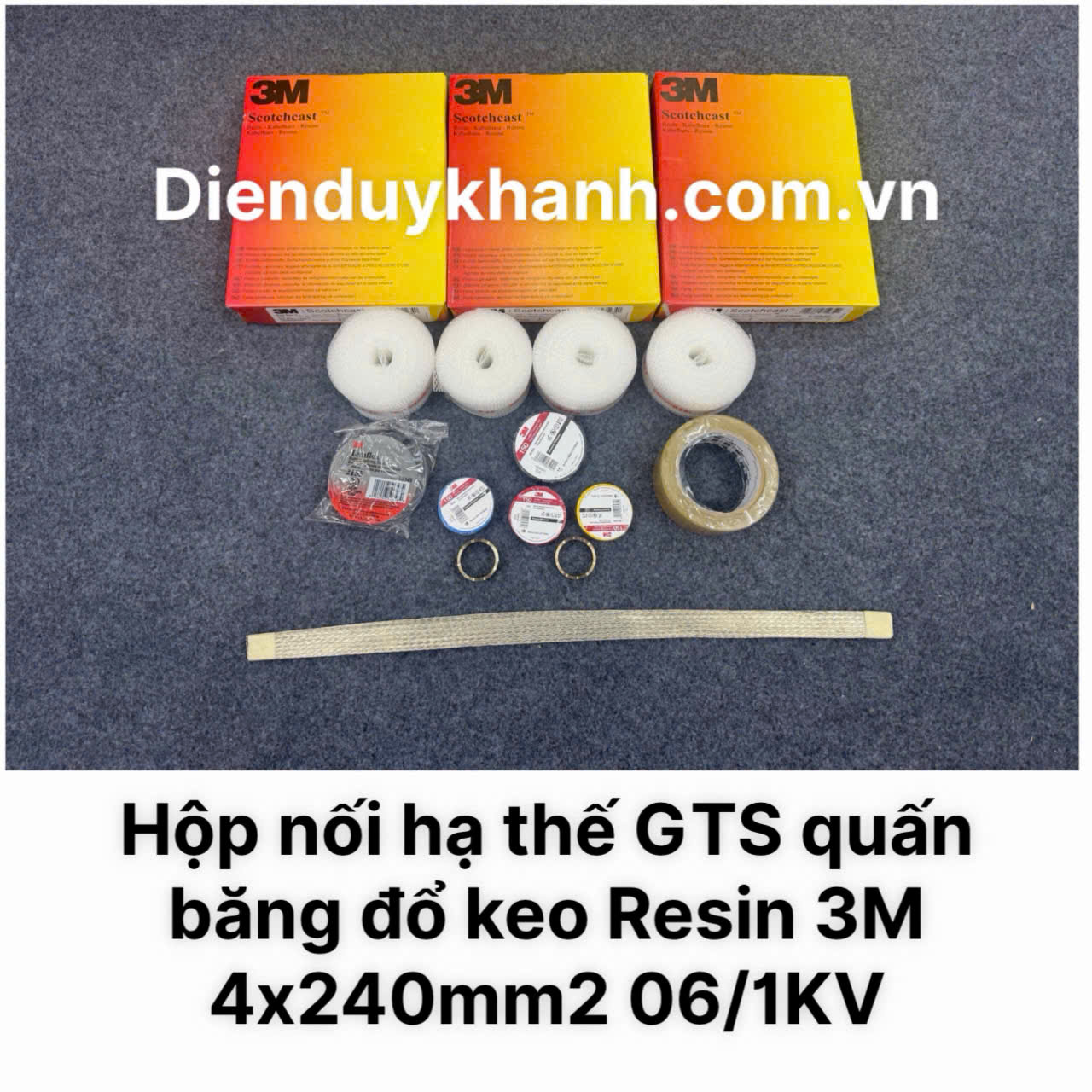 Hộp nối cáp đổ keo Resin, Hộp nối cáp hạ thế, Hộp nối 4x240mm2 3M chính hãng giá rẻ